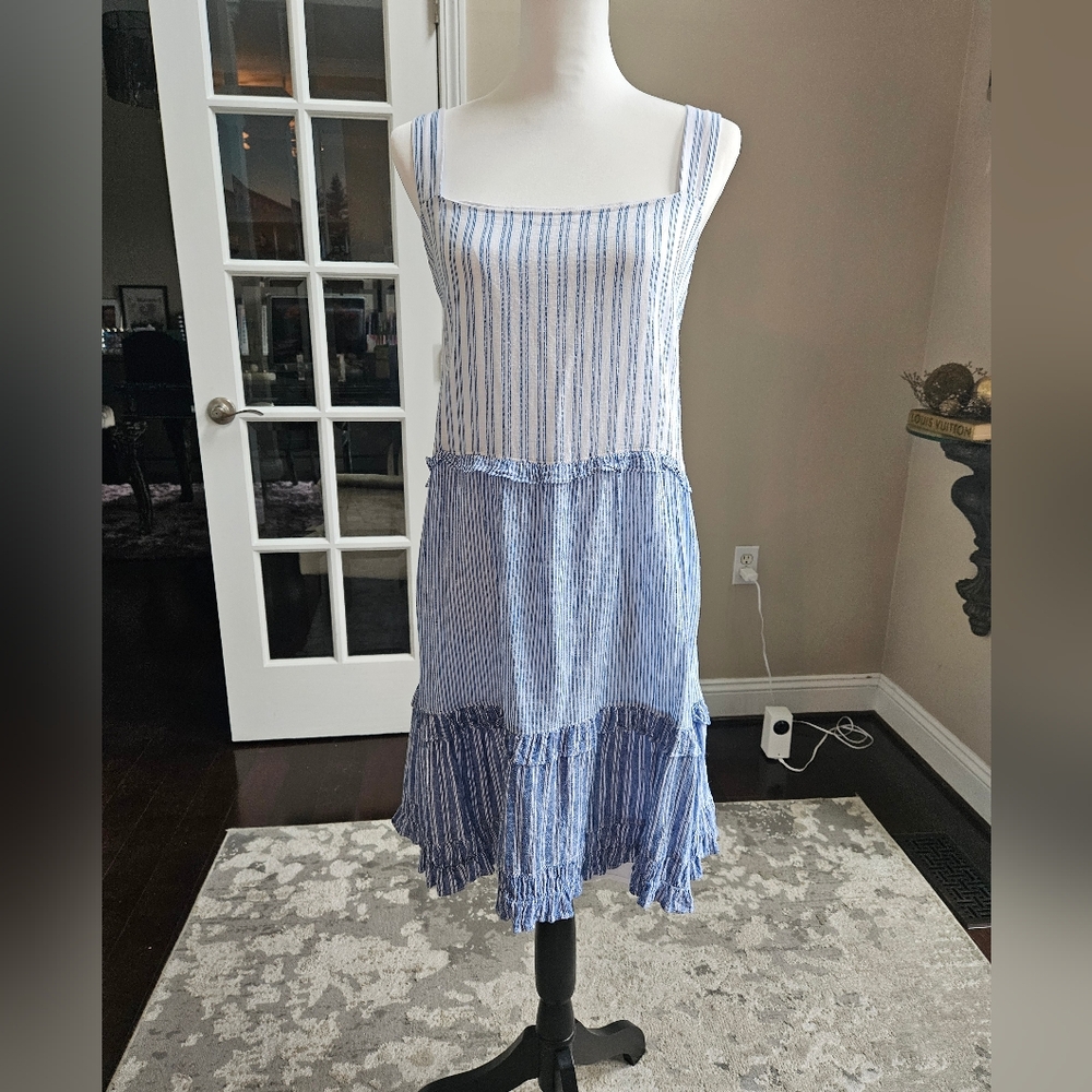 Rails Striped Blue and White Dress